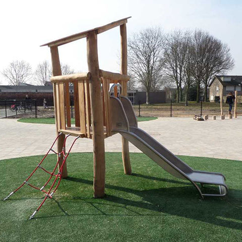 Image of driehoekmodel-speelhuisje-hout-robiniahout-sicuro-speeltoestel