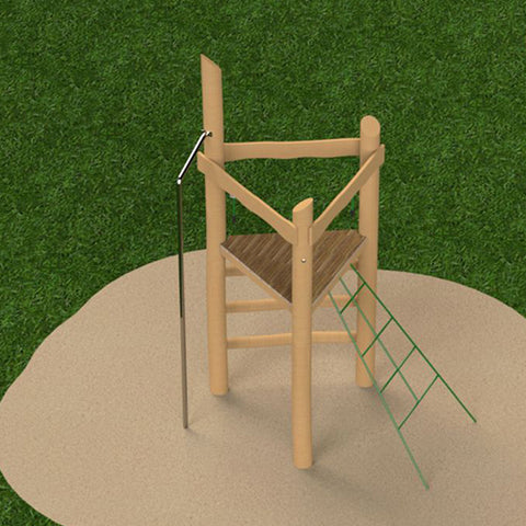 Image of klimtoren-met-brandweerstang-sicuro-klimtoestel-speeltoestel-hout