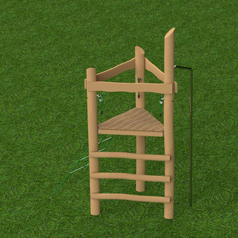 Image of klimtoren-met-brandweerstang-sicuro-speeltoestel-hout-robinia