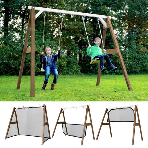Image of Schommel | AXI - 4-in-1 SportsFun (bruin/wit) - JouwSpeeltuin