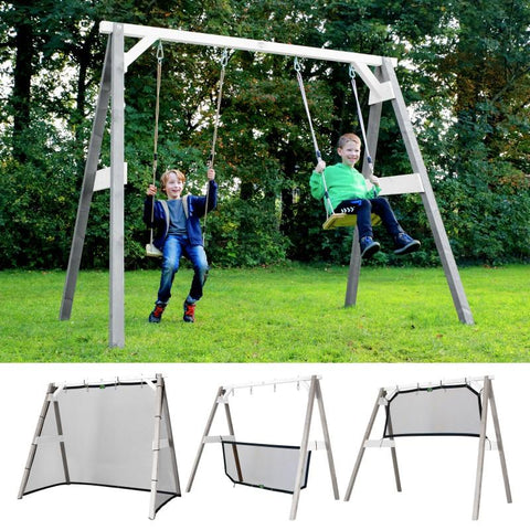 Image of Schommel | AXI - 4-in-1 SportsFun (grijs/wit) - JouwSpeeltuin