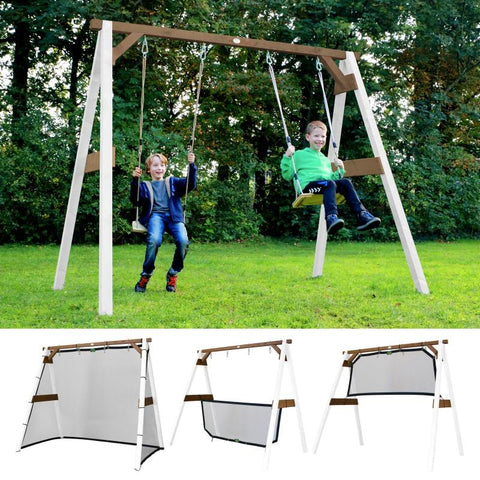 Image of Schommel | AXI - 4-in-1 SportsFun (wit/bruin) - JouwSpeeltuin