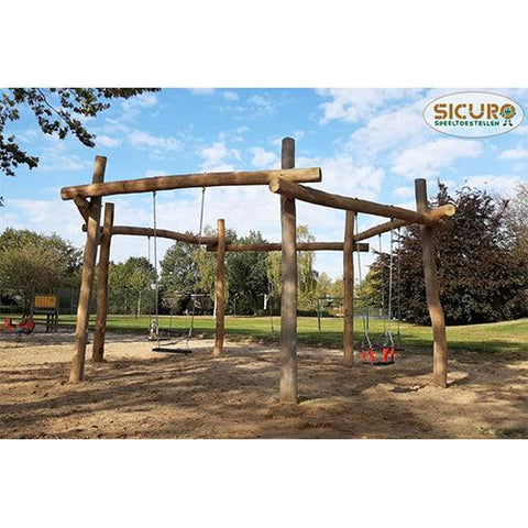 Image of 6-kant-schommel-jouw-speeltuin-sicuro-robinia-hout