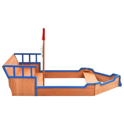 Image of Zandbak piratenschip 190x94,5x101 cm vurenhout - JouwSpeeltuin
