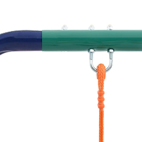 Image of Schommelset met turnringen en 4 zitjes staal - JouwSpeeltuin