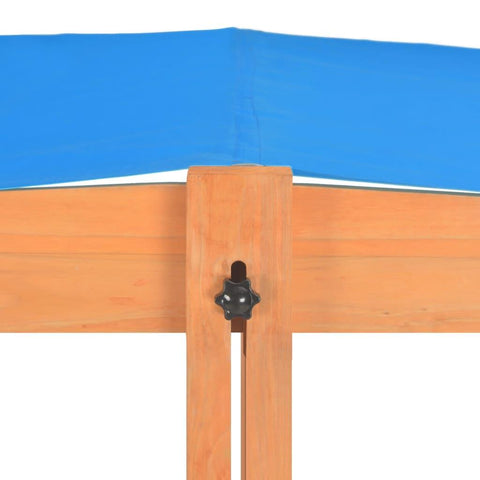 Image of Zandbak met verstelbaar dak 115x115x115 cm vurenhout - JouwSpeeltuin