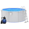 Zwembad met zandfilterpomp en ladder 300x120 cm - JouwSpeeltuin