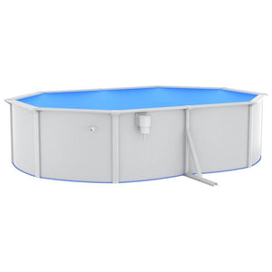Zwembad met zandfilterpomp en ladder 490x360x120 cm - JouwSpeeltuin