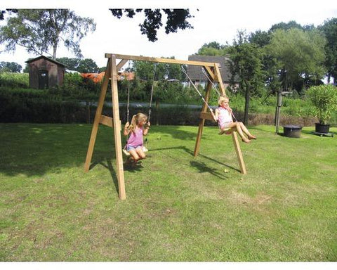 Image of Schommel | AXI - Dubbele schommel (bruin) - JouwSpeeltuin