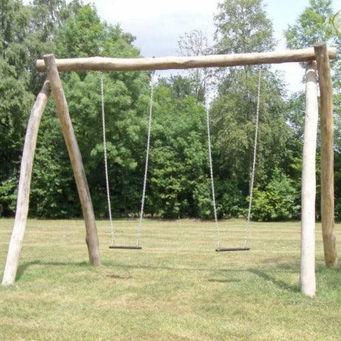 Image of Dubbele-schommel-robinia-hout-sicuro-jouw-speeltuin-houten-schommels