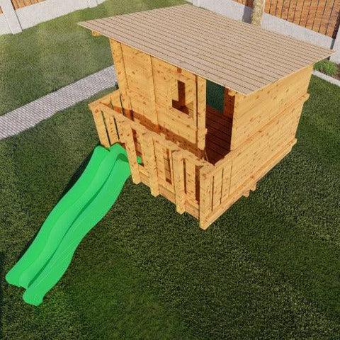 Image of Panda-Droom-boomhut-glijbaan-speeltoestel-outdoor-island