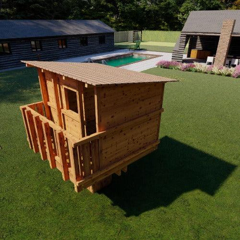 Image of Panda-Droom-boomhut-schaduw-speelhuisje-speeltoestel-outdoor-island