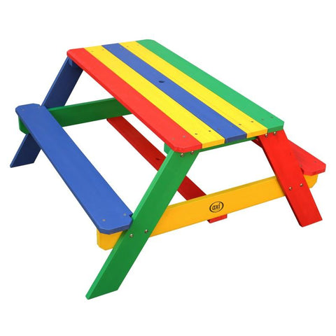 Image of Speelelement | AXI - Picknicktafel Nick (regenboog) - JouwSpeeltuin