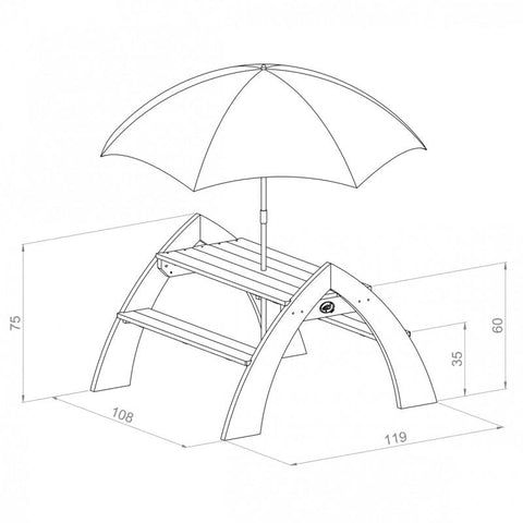 Image of Speelelement | AXI - Picknicktafel Kylo XL - JouwSpeeltuin