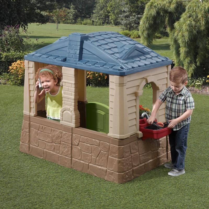 Kunststof Speelhuisje | Step2 - Happy Home Cottage & Grill - JouwSpeeltuin