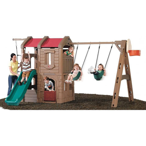 Image of Speeltoestel | Step2 - Naturally Playful Adventure Lodge Play Center - JouwSpeeltuin