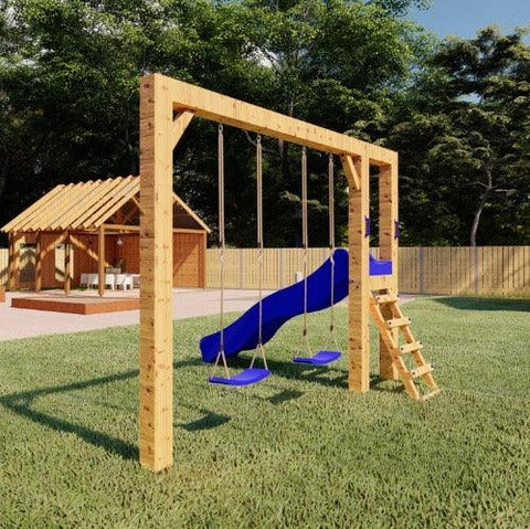 Image of Speeltoestel-schommel-met-glijbaan-scar-outdoor-island