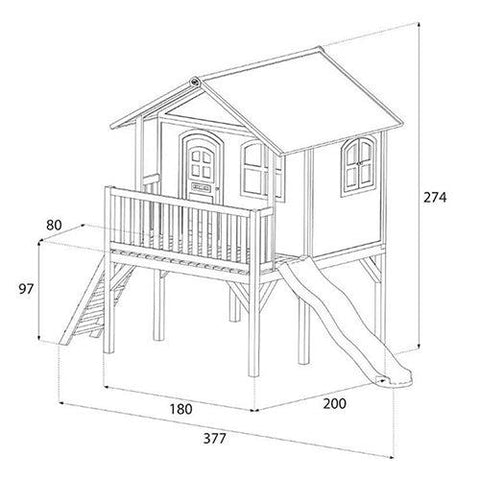 Image of afmetingen-en-informatie-houten-speelhuisje-sophie-axi