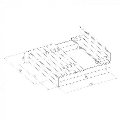 Image of Axi Zandbak Ella 100 X 95 X 20 Cm Hout Bruin - JouwSpeeltuin