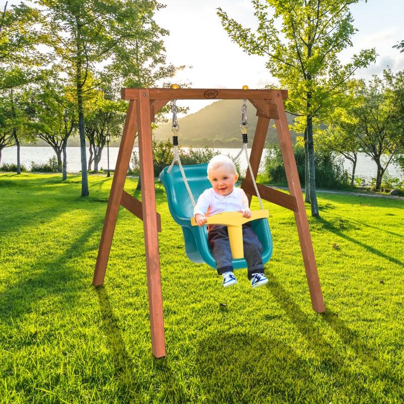 Schommel | AXI - Baby Schommel met zitje (bruin) - JouwSpeeltuin