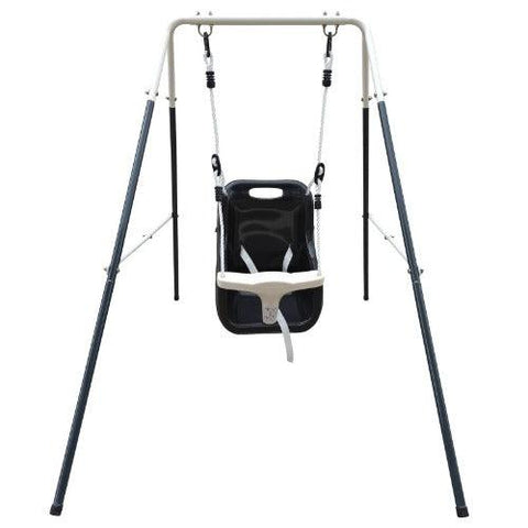 Image of baby-schommel-grijswit-met-zitje-babyschommel-axi