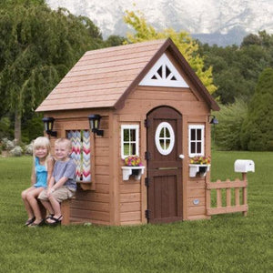 backyard-discovery-speelhuisje-aspen-kinderen-zitten-op-bankje-jouw-speeltuin
