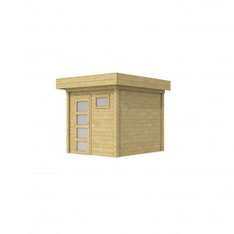 Image of blokhut-woodvision-topvision-tuinhuis-kuifmees-jouw-speeltuin-groen-geimpregneerd