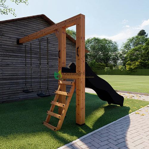 Image of douglas-houten-speeltoestel-kopen-outdoor-island-antraciet-glijbaan