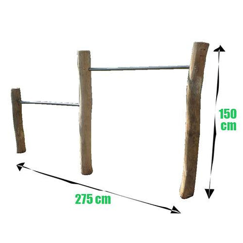 Image of Speelelement | Sicuro - Duikelrek 2-delig (Robinia) - JouwSpeeltuin