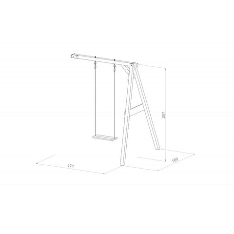 Image of Schommel | AXI - Enkele aanbouwschommel (bruin) - JouwSpeeltuin