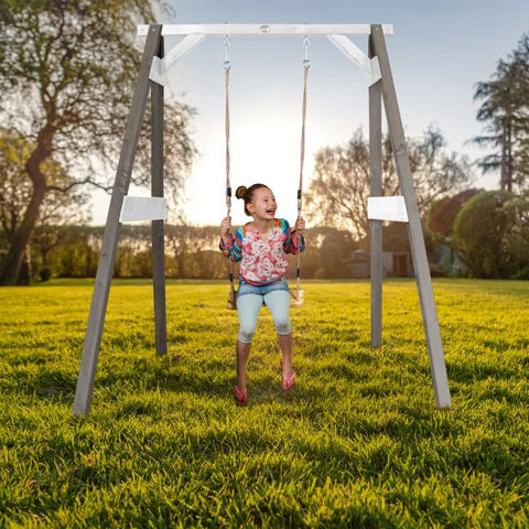 Image of Schommel | AXI - Enkele schommel (grijs/wit) - JouwSpeeltuin