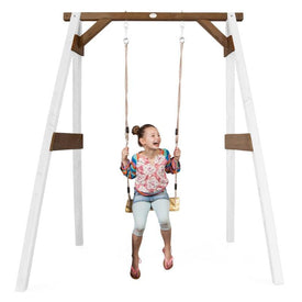 Schommel | AXI - Enkele schommel (wit/bruin) - JouwSpeeltuin