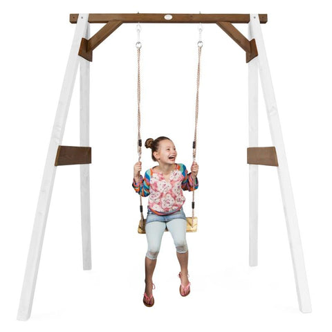 Image of Schommel | AXI - Enkele schommel (wit/bruin) - JouwSpeeltuin