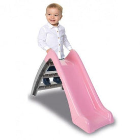 Speeltoestel | Jamara - Happy Slide Glijbaan (roze/grijs) - JouwSpeeltuin
