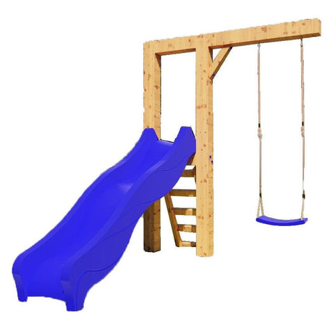 Image of houten-speeltoestel-met-schommel-pluto-outdoor-island-douglas-hout