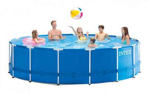 Image of Intex Opzetzwembad Met Pomp 28242Gn 457 X 122 Cm Blauw - JouwSpeeltuin