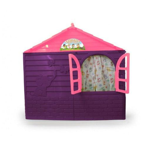 Image of Kunststof Speelhuisje | Jamara - Little Home (Paars/Roze Speelhuis) - JouwSpeeltuin