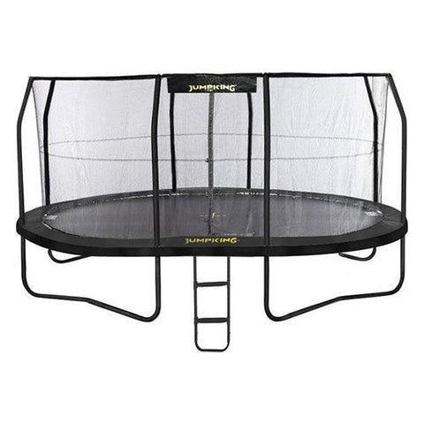 Image of jumpking-ovaal-trampoline-met-net-zwart-XL-jouw-speeltuin