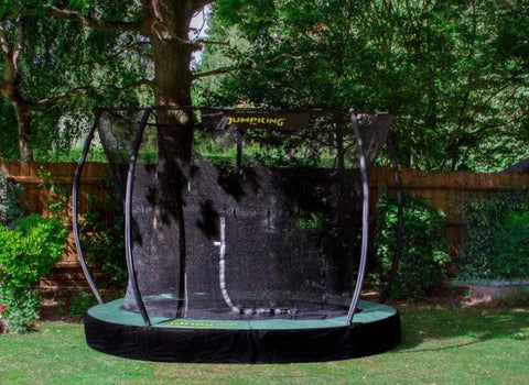Image of Jumpking Trampoline Inground Deluxe 305 Cm Zwart/Groen - JouwSpeeltuin