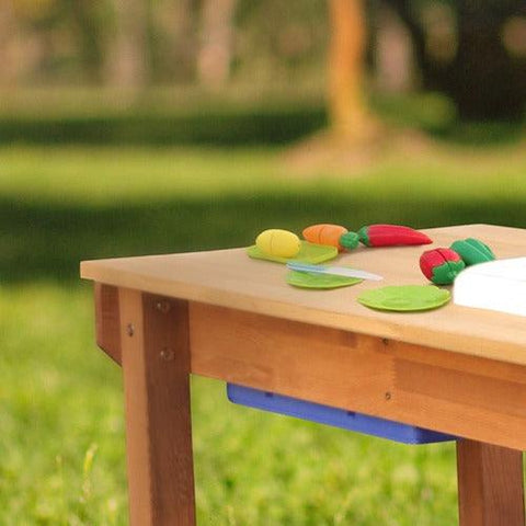 Image of kinderpicknicktafel-dennis-zand-water-picknicktafel-met-speelkeuken-wastafel-en-losse-bankjes-bruin-parasol