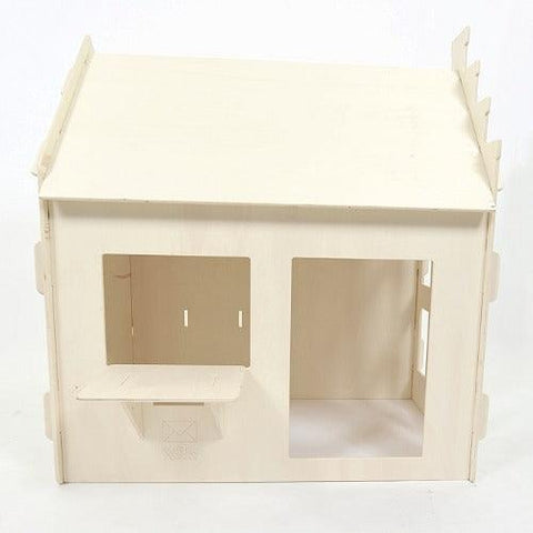 Image of kinderspeelhuisje-trapgevel-woodenplay-zijkant