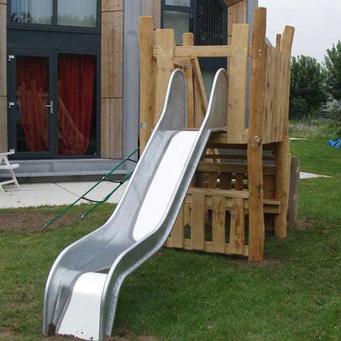 Image of Speeltoestel | Sicuro - Speelhuisje met glijbaan (Robinia) - JouwSpeeltuin