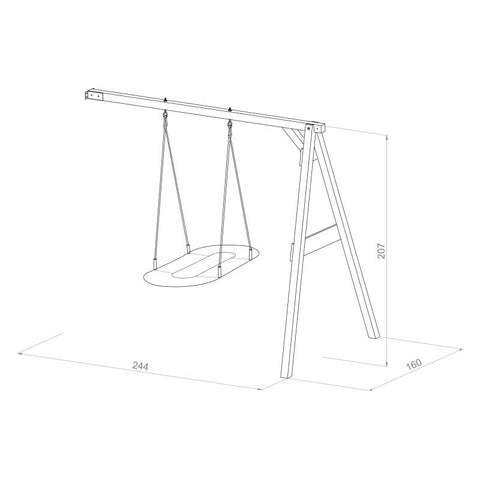 Image of Schommel | AXI - Roxy Nest aanbouwschommel (bruin/wit) - JouwSpeeltuin