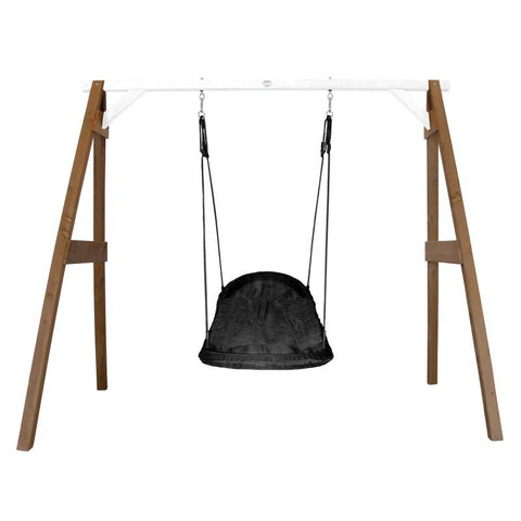 Image of Schommel | AXI - Roxy Nest schommel (bruin/wit) - JouwSpeeltuin