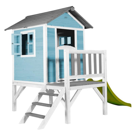 Image of Houten speelhuisje | Sunny - Lodge XL (blauw/wit) - JouwSpeeltuin