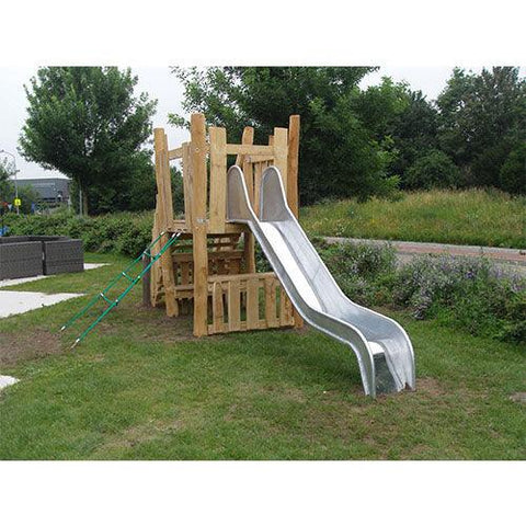 Image of Speeltoestel | Sicuro - Speelhuisje met glijbaan (Robinia) - JouwSpeeltuin