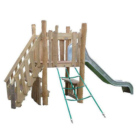 Image of Speeltoestel | Sicuro - Speelhuisje met glijbaan (Robinia) - JouwSpeeltuin