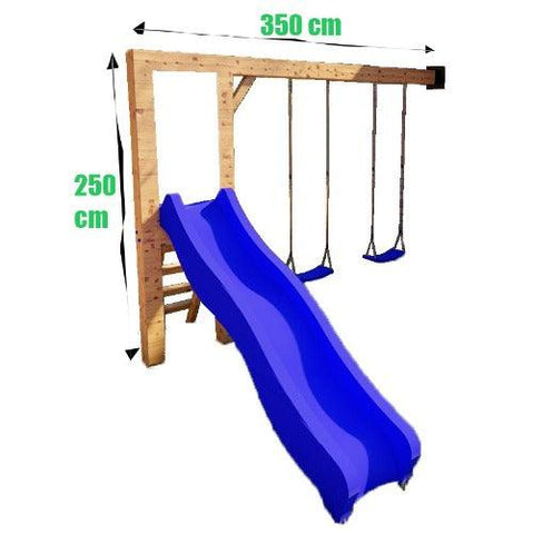 Image of speeltoestel-woody-glijbaan-schommels-afmetingen-en-informatie