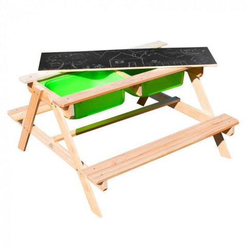 Image of Sunny Picknicktafel Dual Top 2.0 Zand & Water 90 Cm Fsc Hout - JouwSpeeltuin