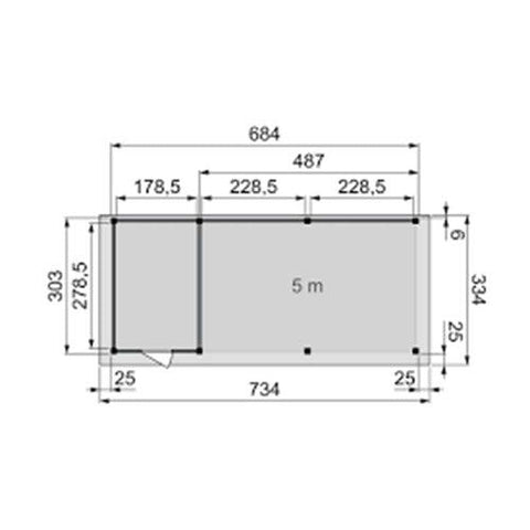 Image of topvision-blokhut-tuinhuis-woodvision-500cm-luiffel-jouw-speeltuin